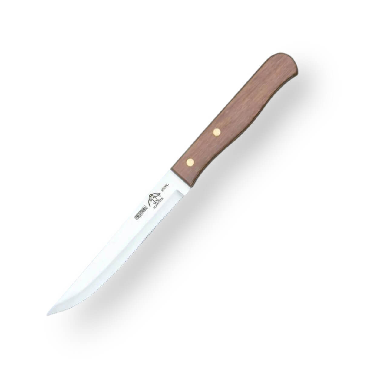 Cuchillo de mesa con mango de madera prensada taco de 8 mm y hoja...