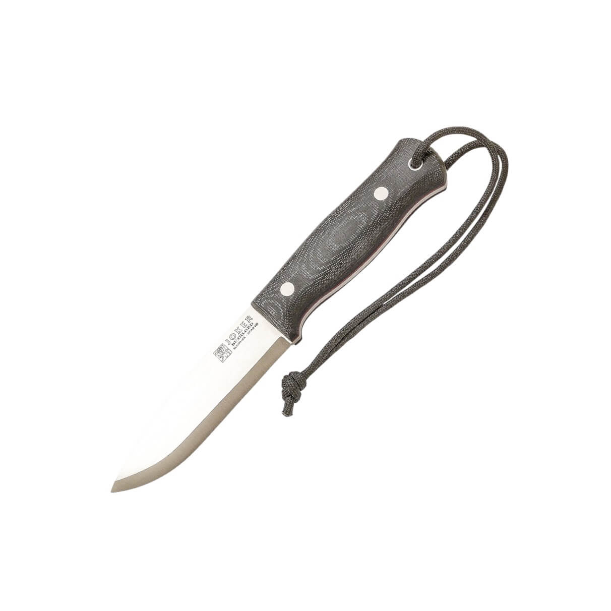 Cuchillo bushcraft Joker Bushlord con mango de micarta canvas neg...