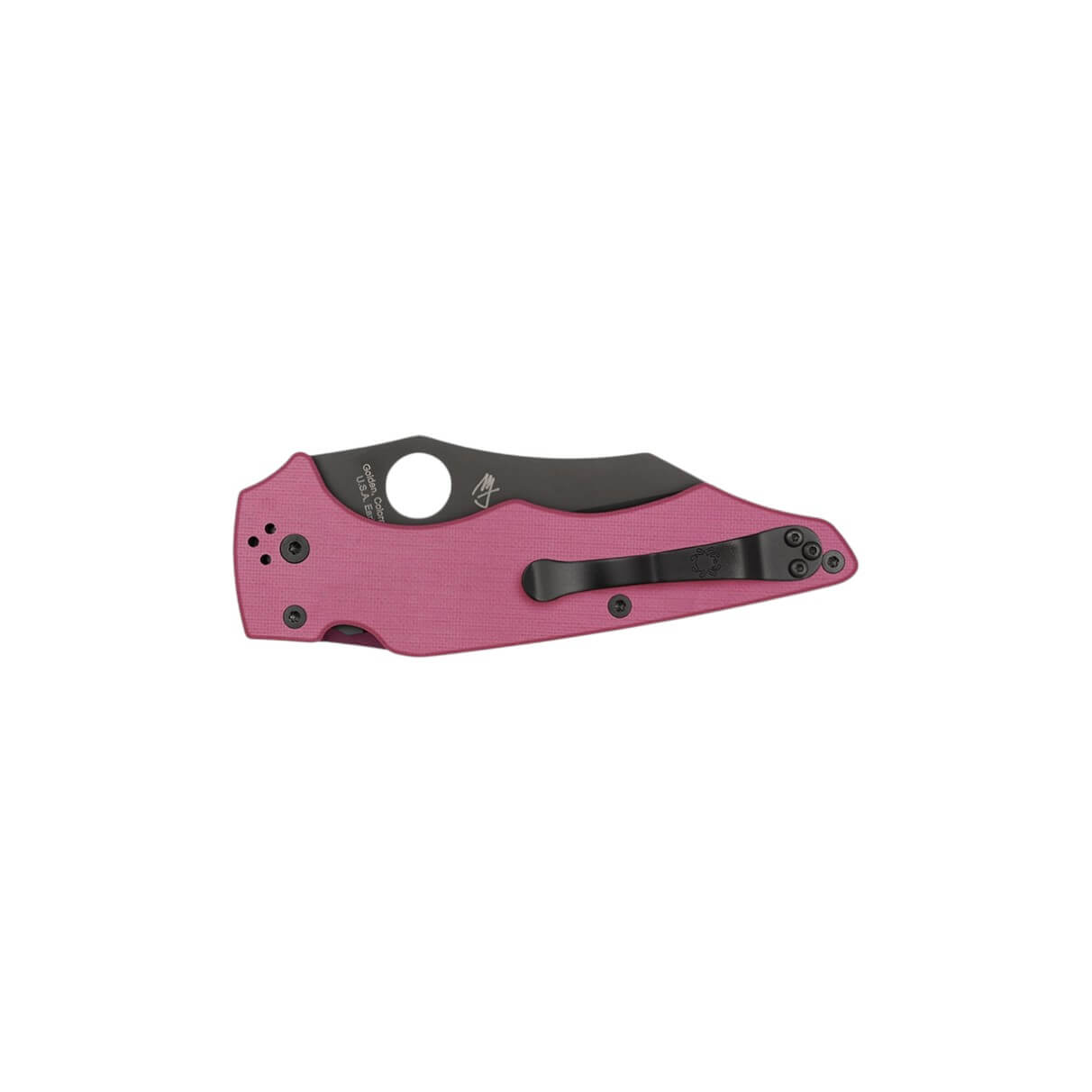 Spyderco Yojumbo taktisches Messer mit pinkfarbenem G-10-Griff und CPM-S30V-Klinge mit flacher Schneide C253GPNBKP