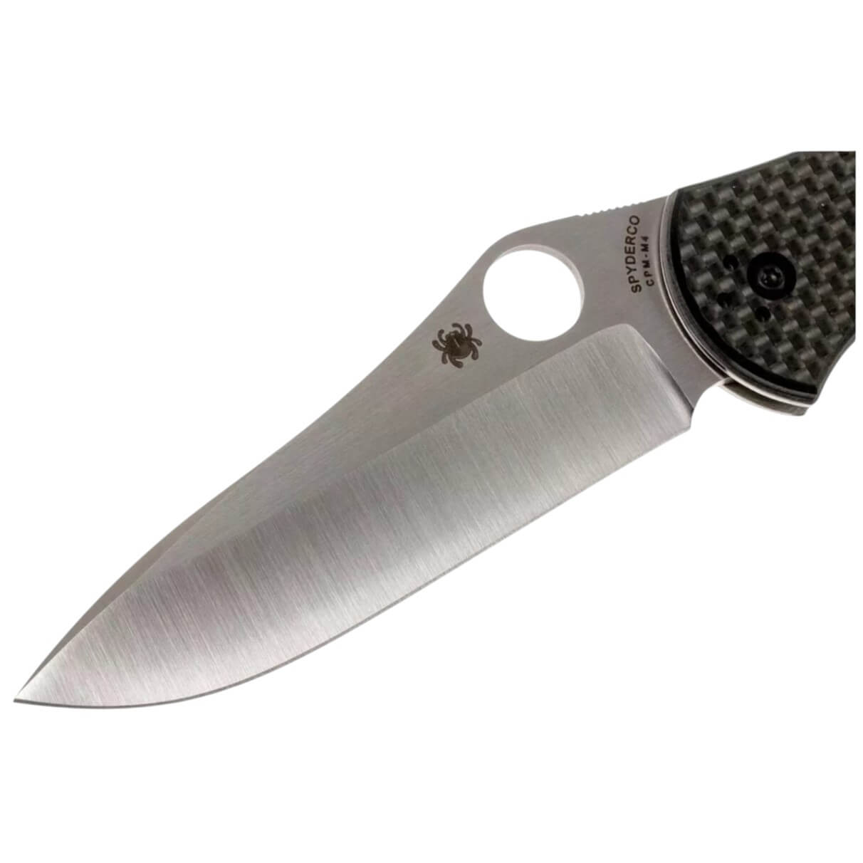 Spyderco Bradley Klappmesser mit schwarzem Kohlefasergriff und CPM M4 Flachklinge C134CFP