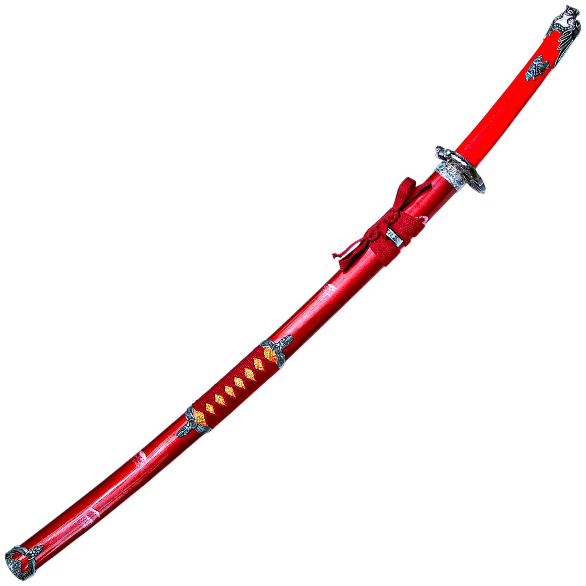 Katana serpiente roja con vaina roja