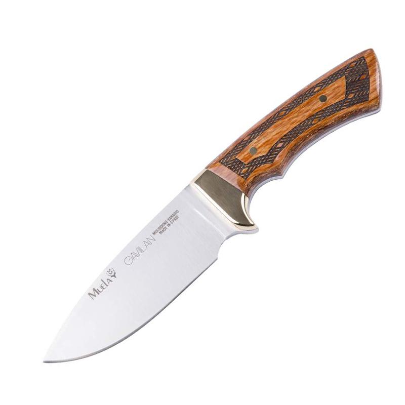 Cuchillo de caza Muela Gavilan con mango de madera de haya tallad...