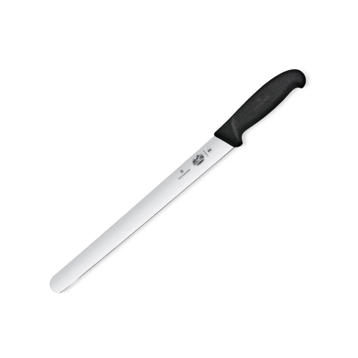 Cuchillo para jamón con mango de TPE negro y hoja lisa de 30 cm V...