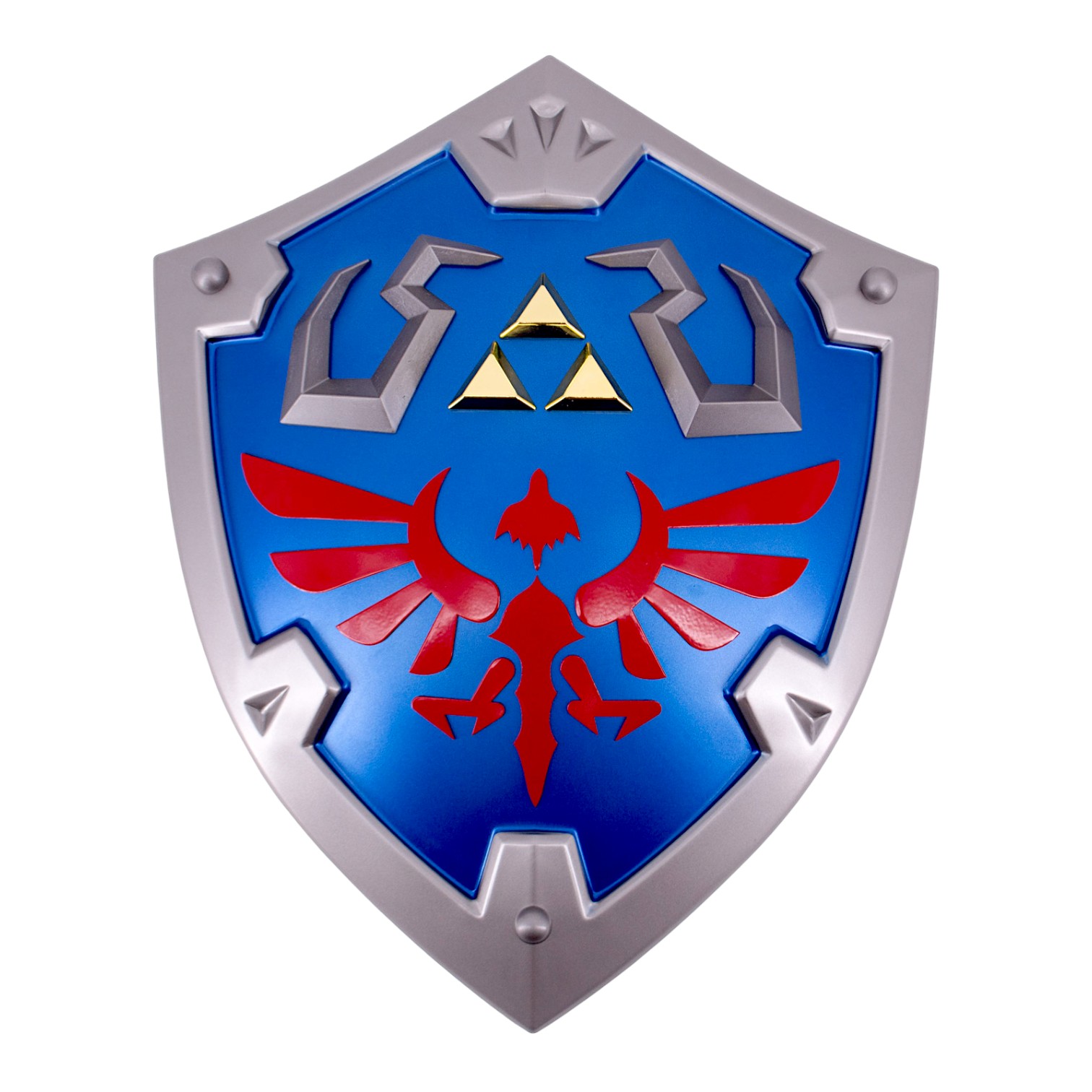 Escudo de Zelda de metal y zinc con acoples para llevarlo