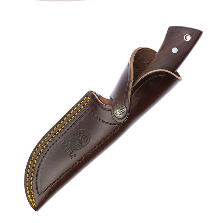 Cuchillo de caza Muela Rhino 10Co con mango de madera de cocobolo y hoja de 12 cm