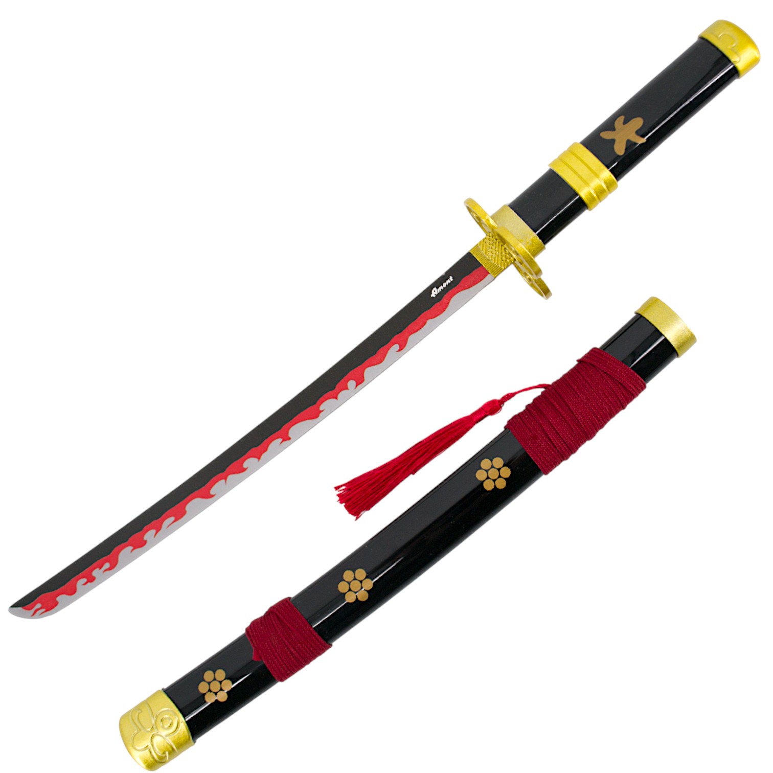 Mini katana Enma de Zoro de One Piece con hoja negra con filo sat...