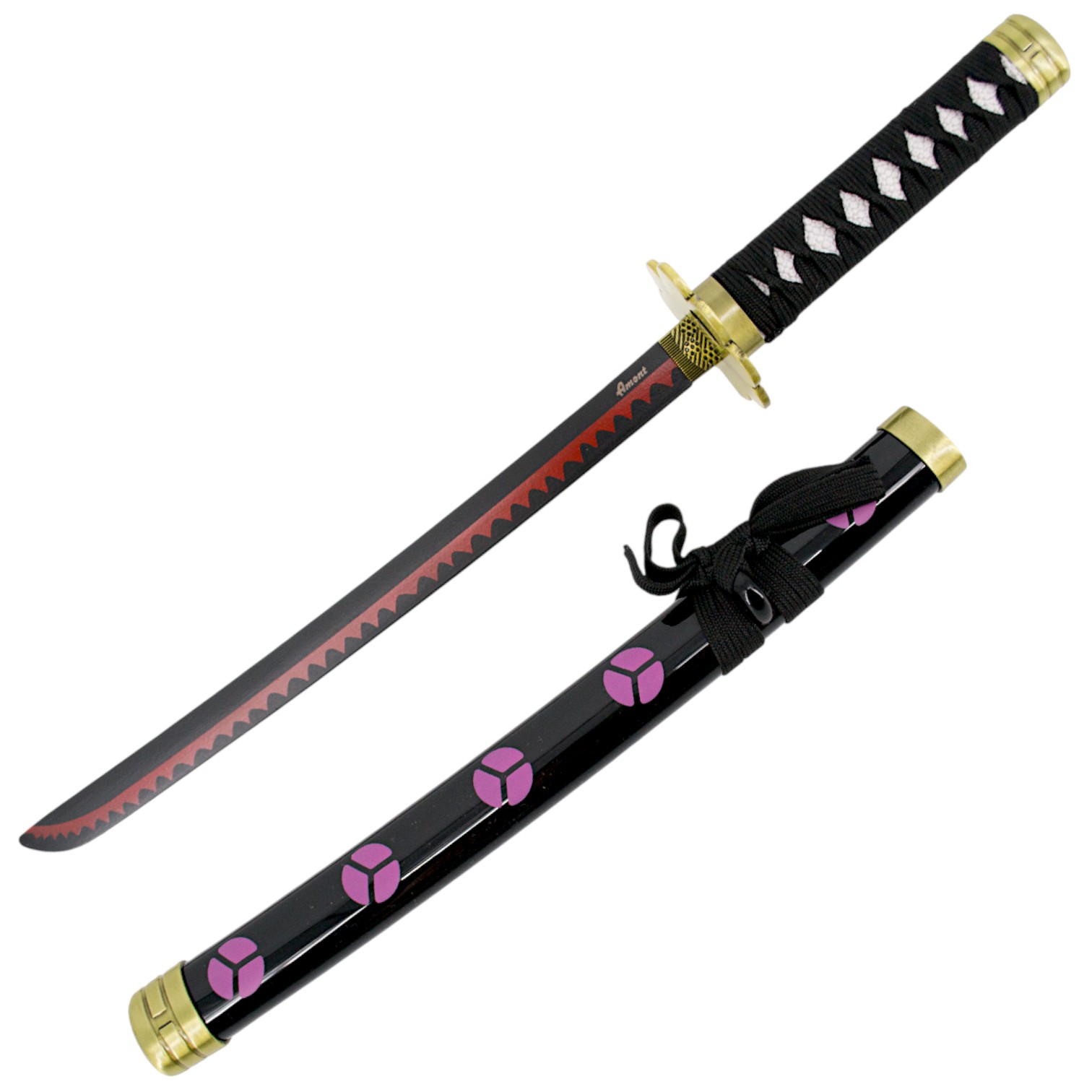 Mini katana Shusui de Zoro de One Piece con hoja negra y roja y m...