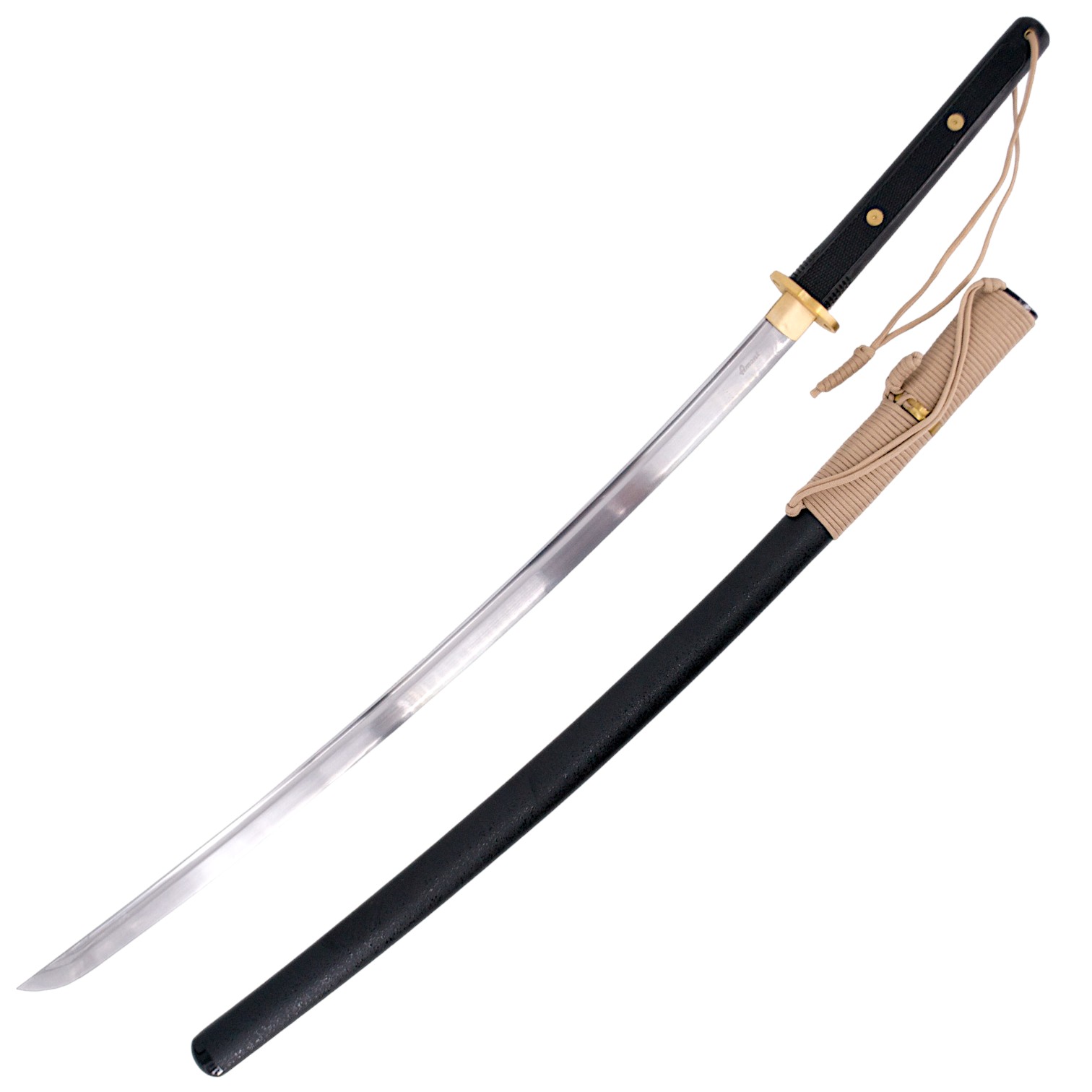 Katana funcional de acero carbono 1065 de 101 cm con vaina y caja