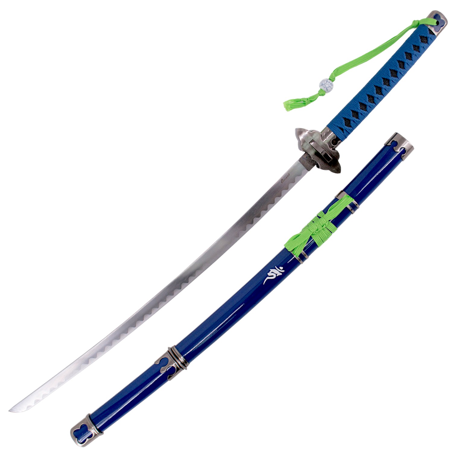 Katana de Rin Okumura de Blue exorcist blanca con hoja negra de 6...