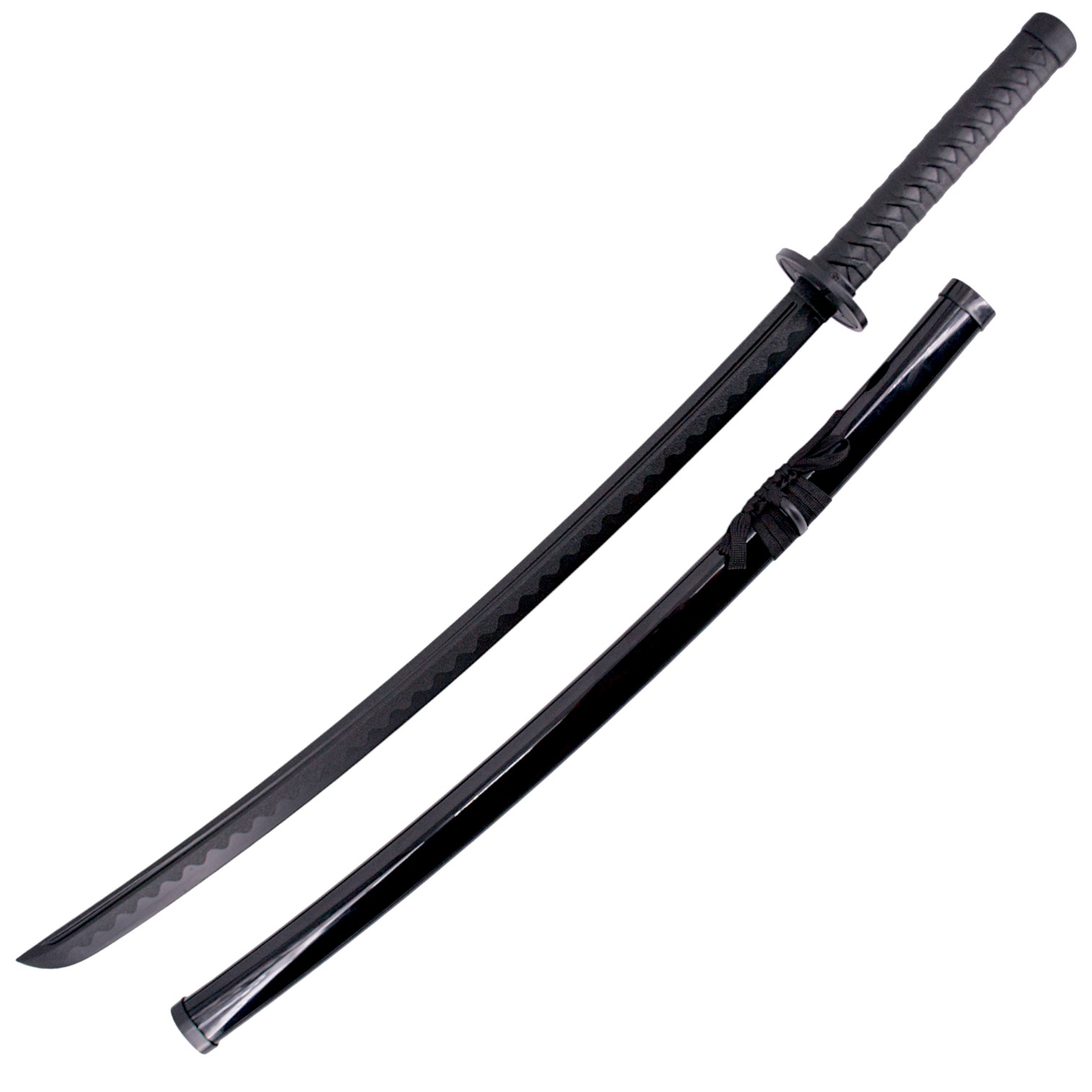 Katana de entrenamiento de polipropileno negro con hoja de 76 cm