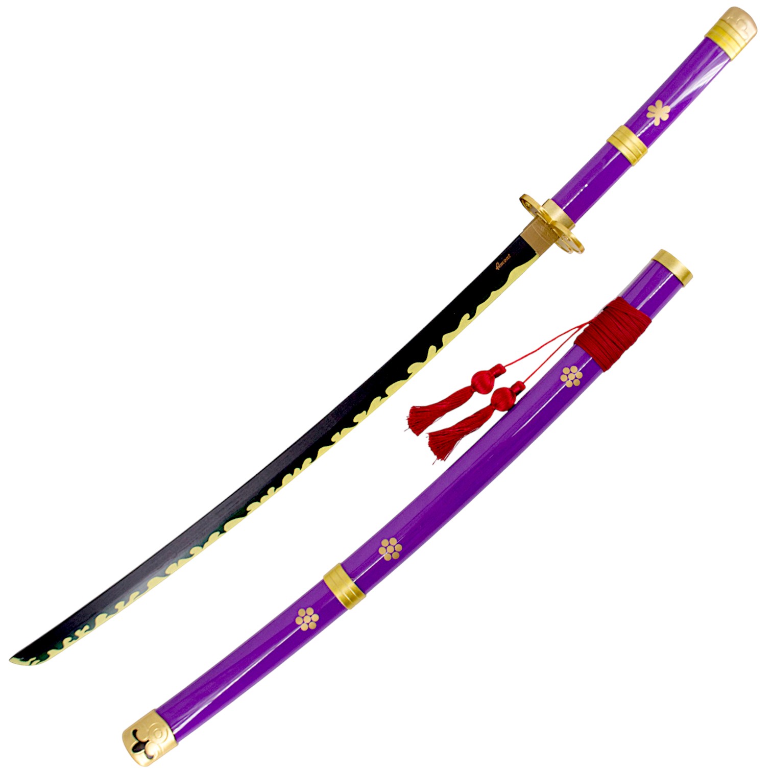Katana de bambu Enma de One Piece Roronoa Zoro morada