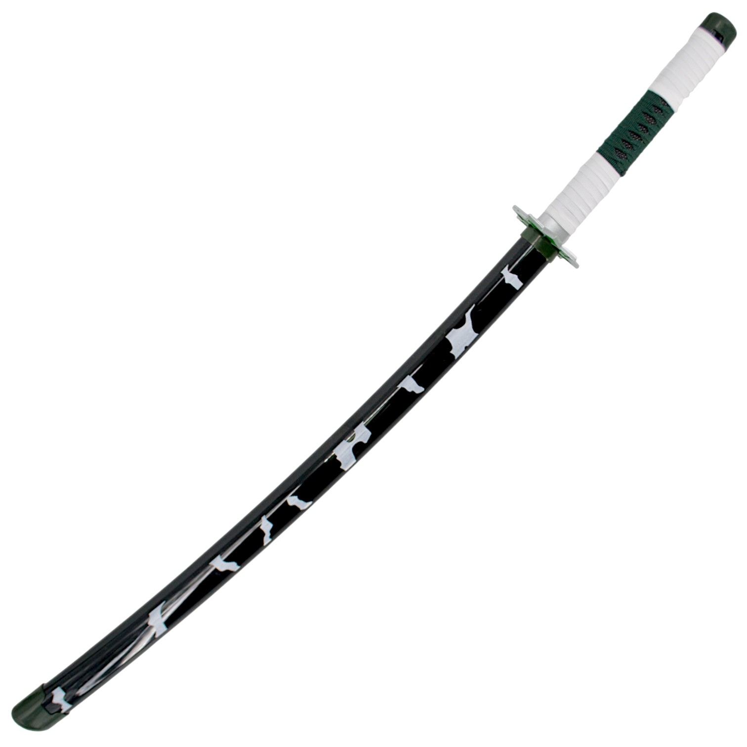 Katana de bambu Demon Slayer Shinazugawa Sanemi negra y verde