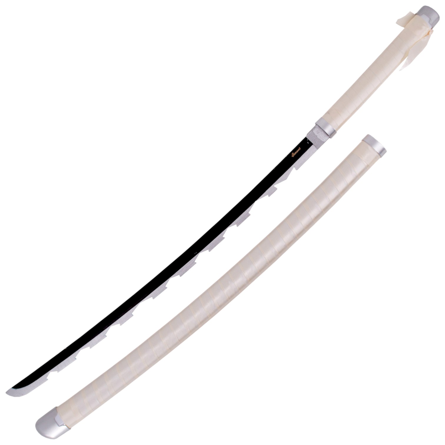 Demon Slayer Hashibira Inosuke schwarz-weißes Bambus-Katana