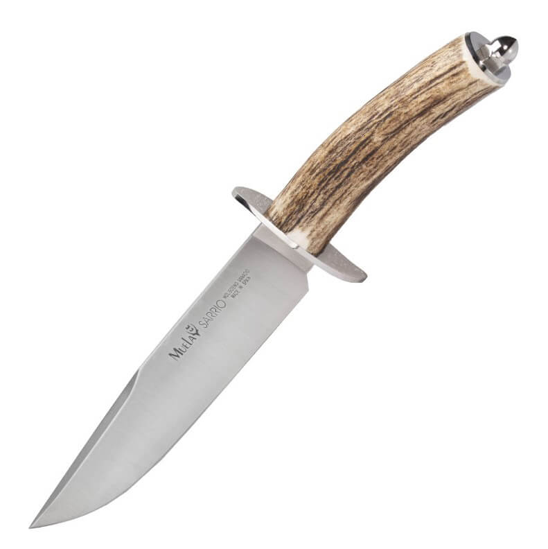 Cuchillo de caza Muela Sarrio-19A con mango de asta de ciervo y h...