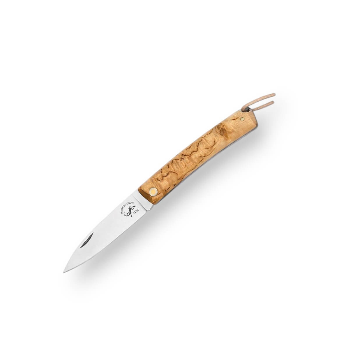 Navaja de bolsillo con hoja de 75 mm y mango de madera de abedul ...