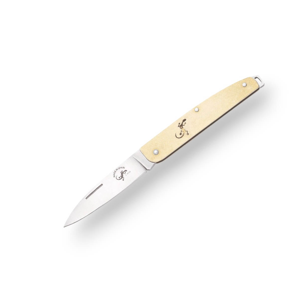 Navaja de bolsillo con hoja Böhler N690 de 75 mm con mango de lat...