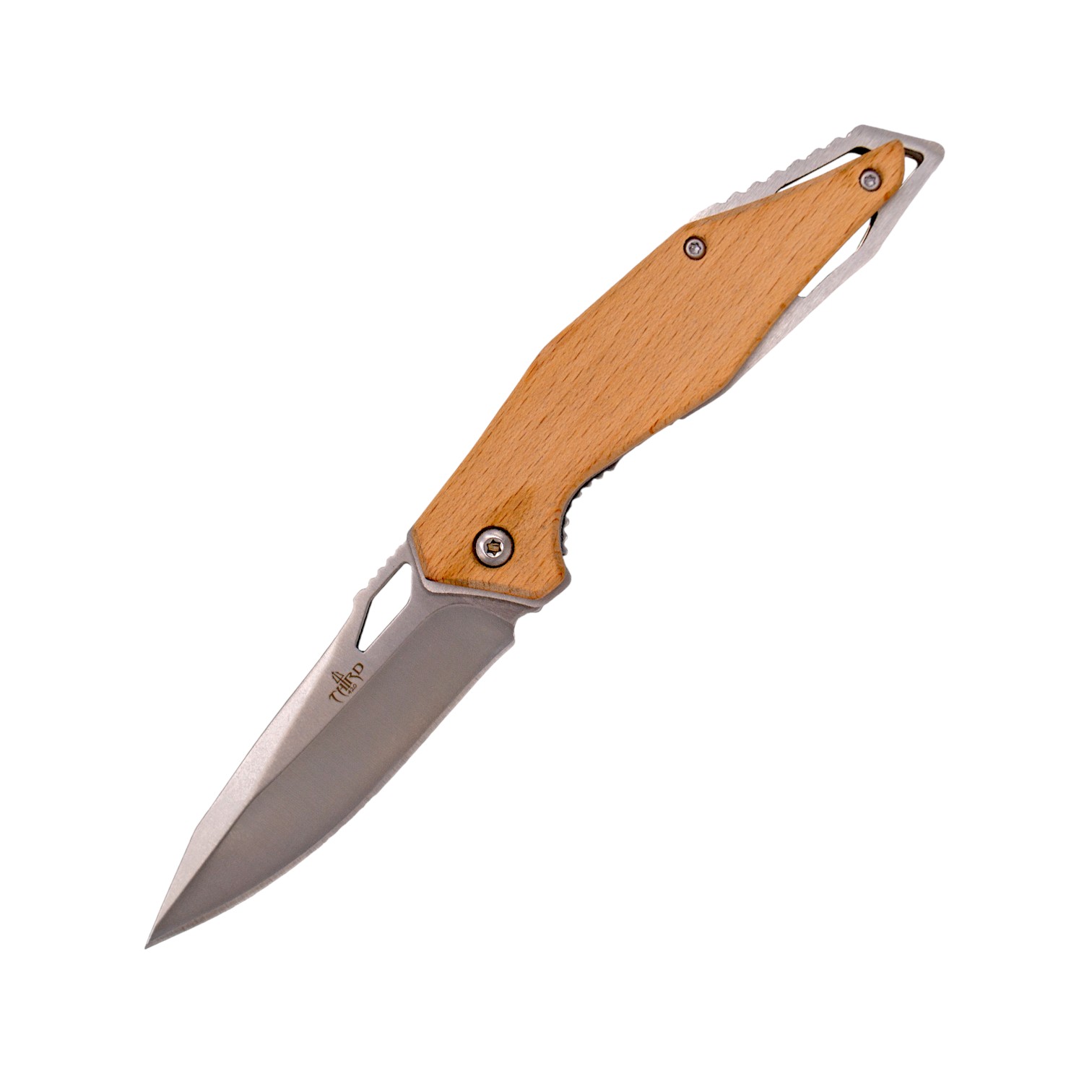 7.8 cm pocket knife with liner lock and beech wood handle N114B