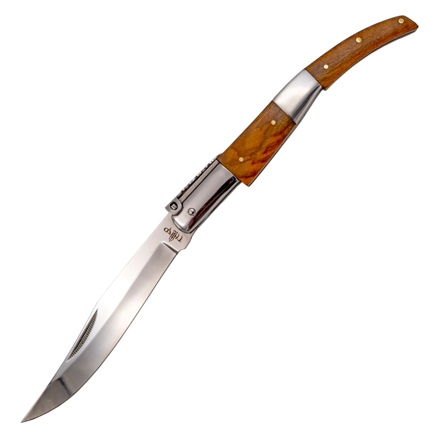 Coltello a serramanico 13 cm in acciaio 440 lucido a specchio con...
