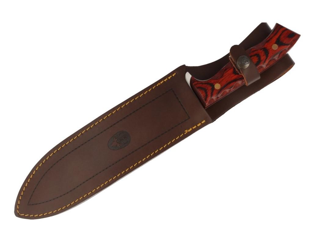 Machete Muela con mango de madera rosewood y hoja enteriza de 22 cm