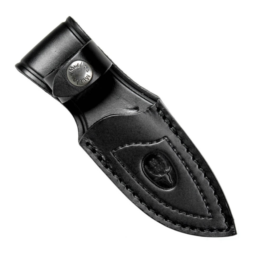 Cuchillo desollador Muela Ibex con mango de micarta negra y hoja de 7.5 cm