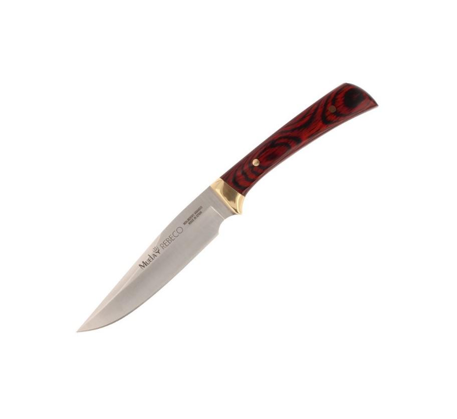Cuchillo de caza Muela Rebeco-11R con mango de madera madera roja...