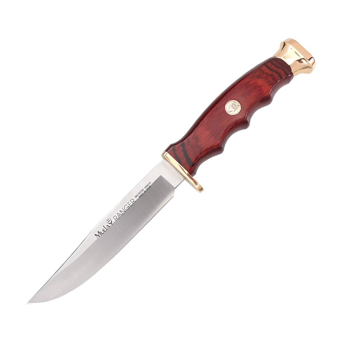 Cuchillo de caza Muela Ranger con mango de madera madera roja y h...