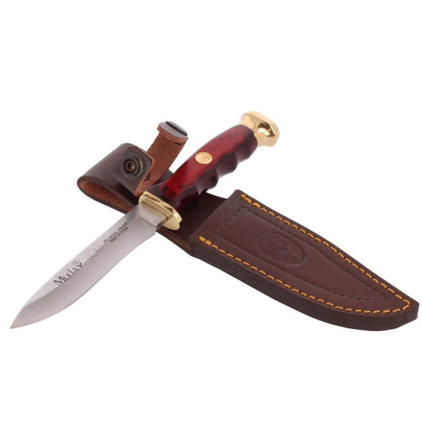 Cuchillo de caza Muela COMF con mango de estamina y hoja de acero Molibdeno Vanadio de 10 cm