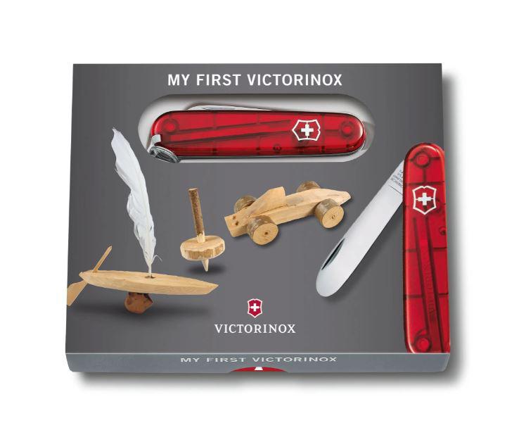 Minha primeira faca multiuso Victorinox com serra vermelha translúcida