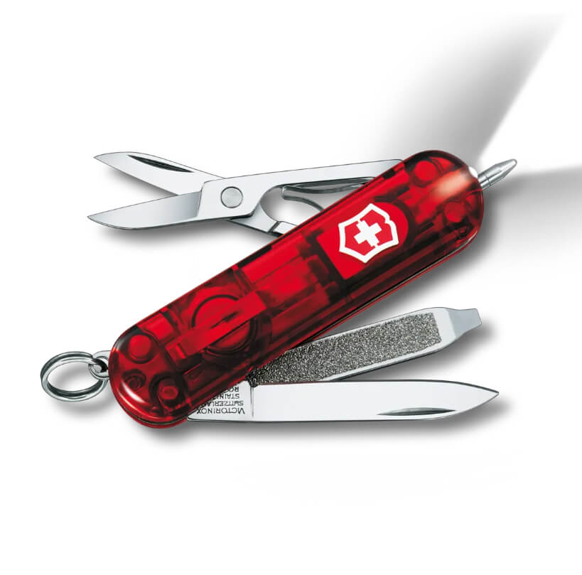 Canivete suíço Victorinox Signature Lite vermelho escuro com 7 fu...