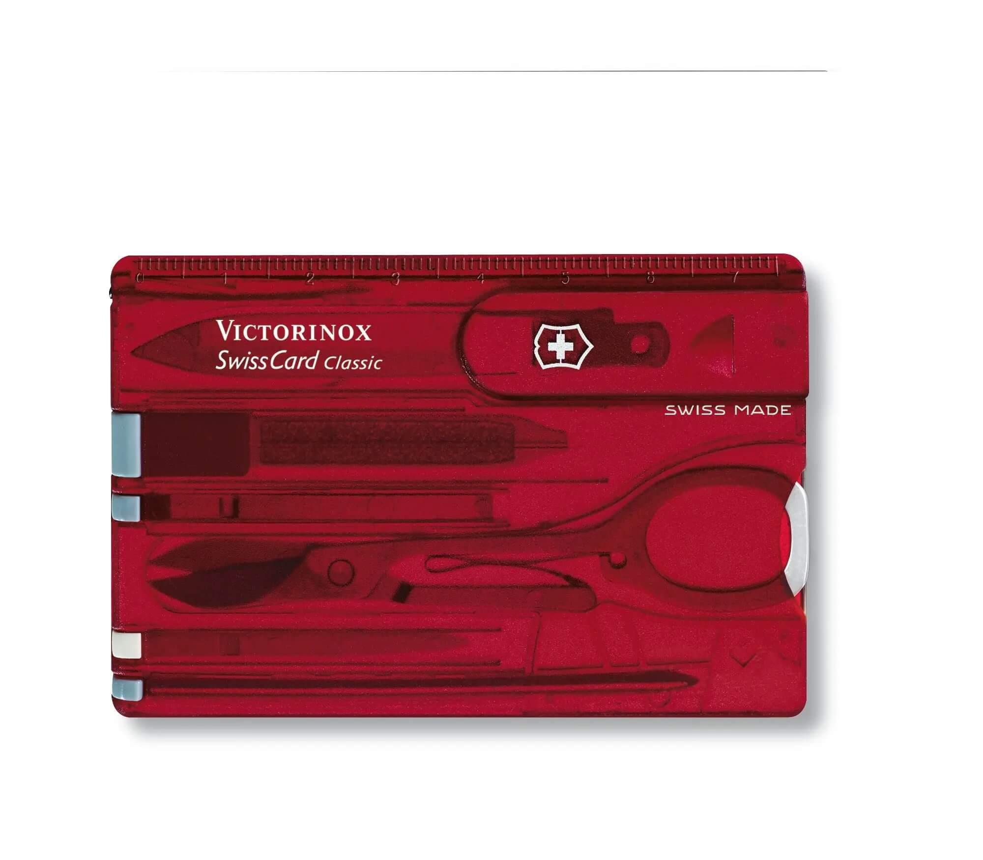 Victorinox Classic Swiss Card vermelho com 10 funções