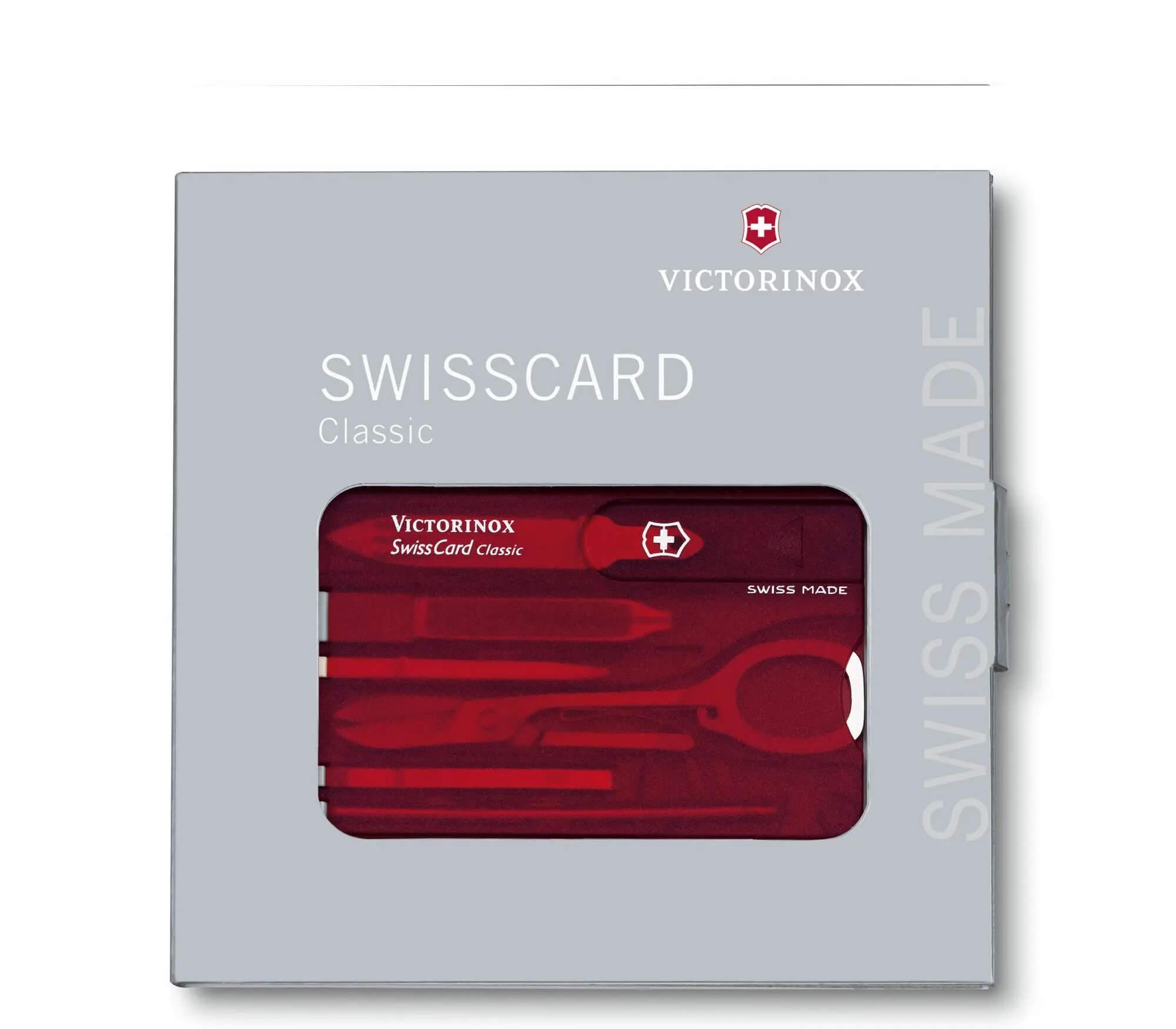 Victorinox Classic Swiss Card vermelho com 10 funções