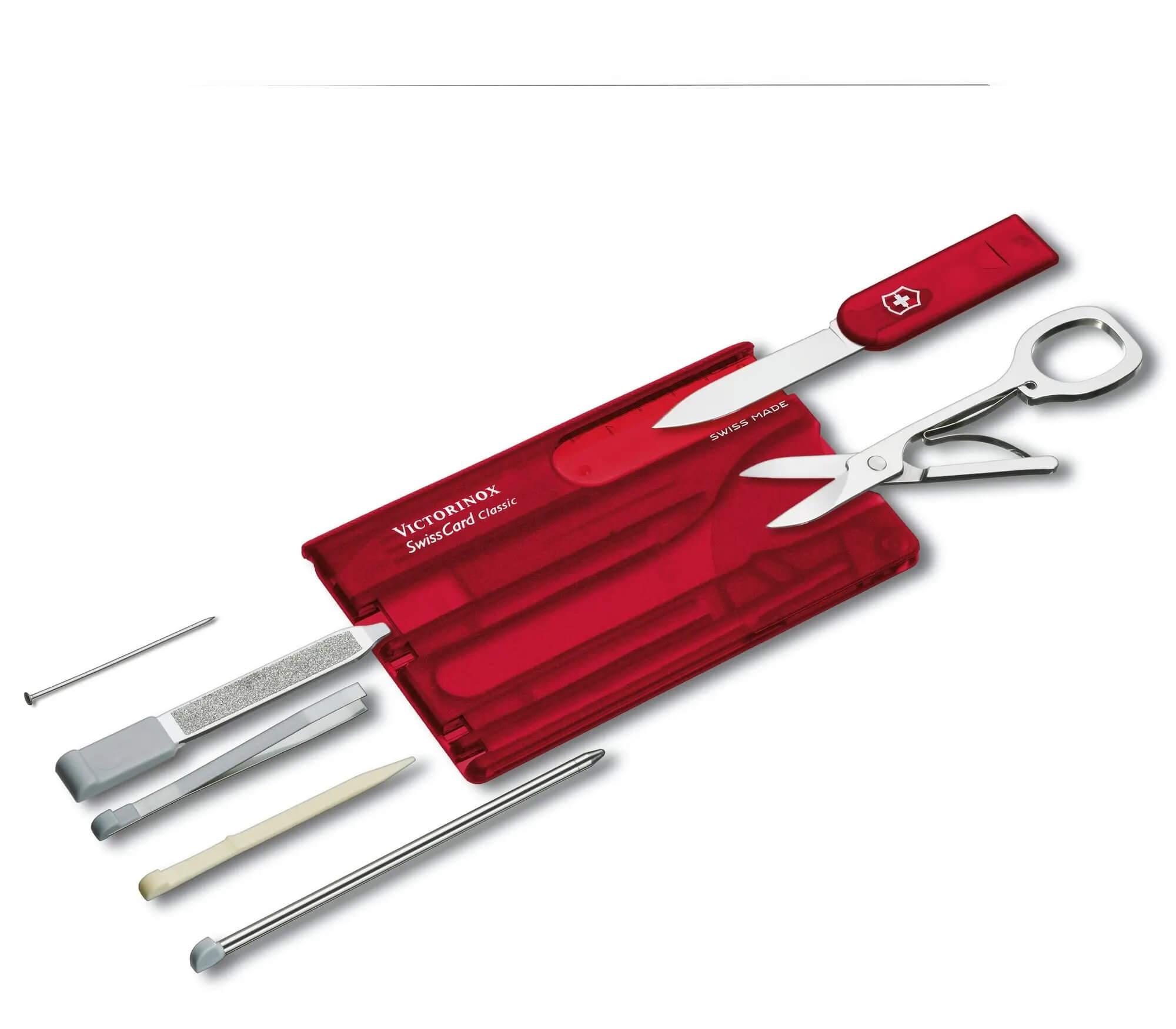 Victorinox Classic Swiss Card vermelho com 10 funções