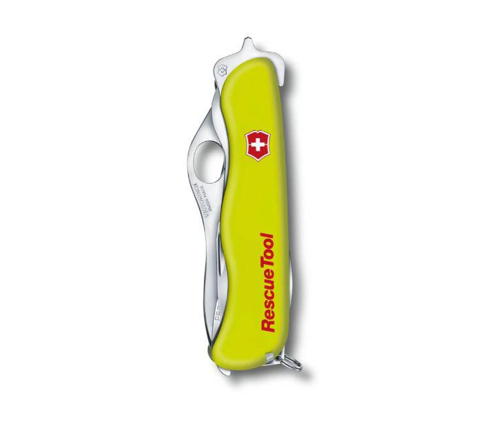 Victorinox Rescue Tool amarilla fluorescente con hoja bloqueable