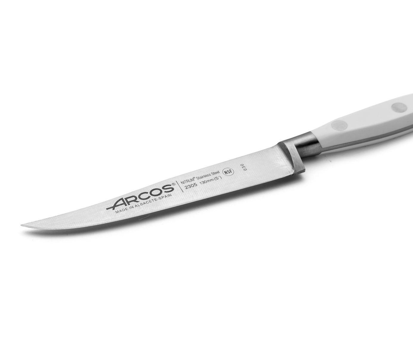 Arcos Riviera Faca para bife Blanca com lâmina de 13 cm