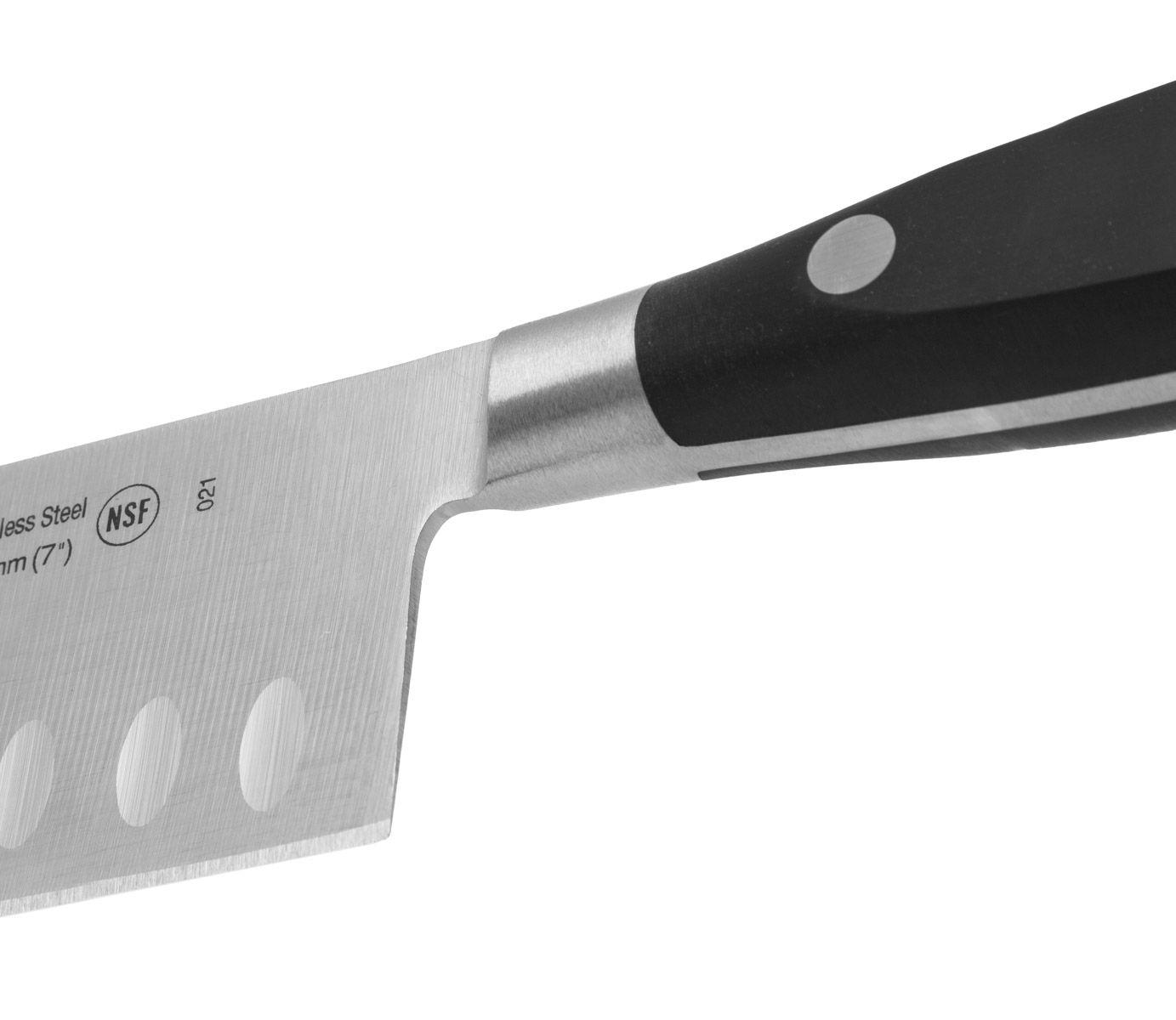 Cuchillo Santoku alveolado Arcos Riviera con hoja de 18 cm