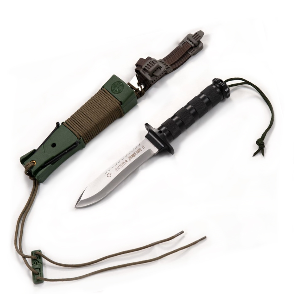 Faca militar Aitor Jungle king II com lâmina de cetim de 13,5 cm 16012