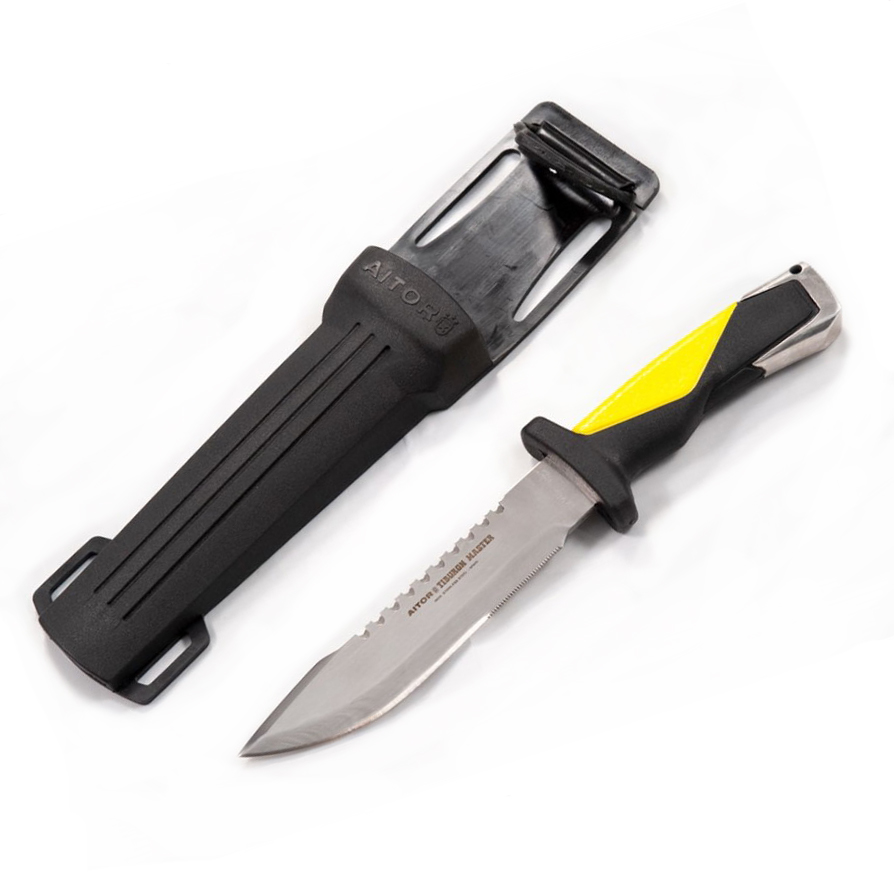 Cuchillo de submarinismo Aitor Tiburón Master con hoja de 17 cm 16057