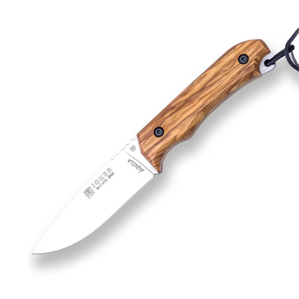 Cuchillo deportivo Joker Aguila con mango de madera de olivo con ...