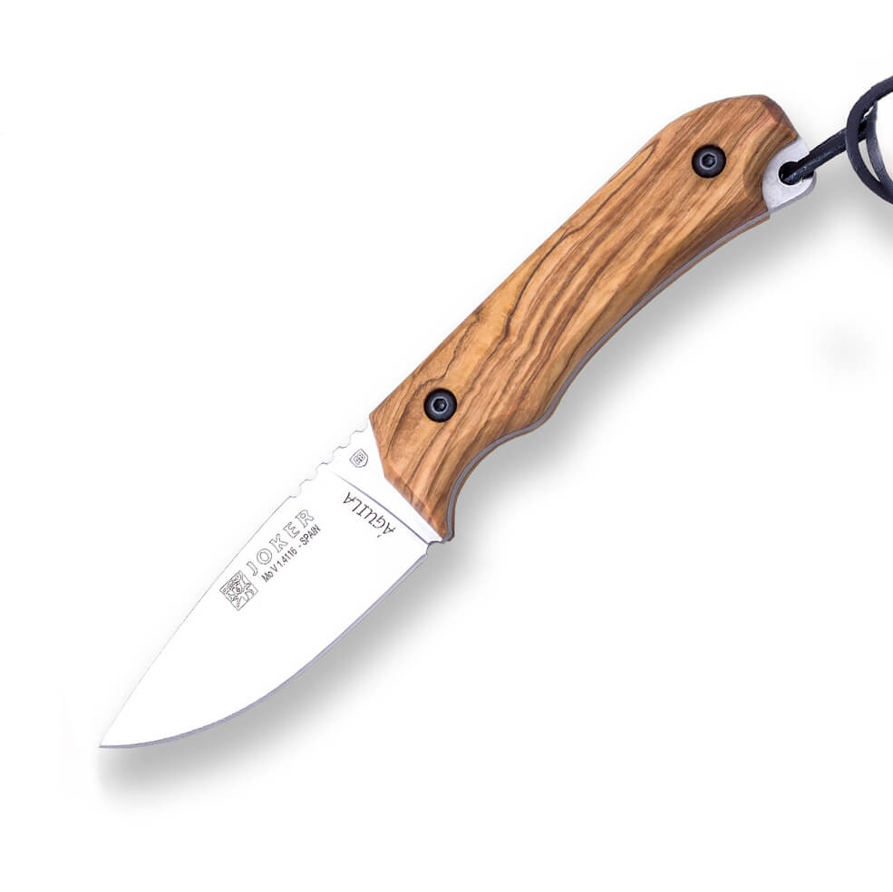 Cuchillo deportivo Joker Aguila con mango de madera de olivo con ...