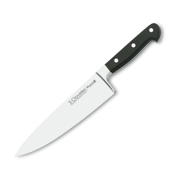 Cuchillo cocinero forjado con mango de POM y hoja de 25 cm