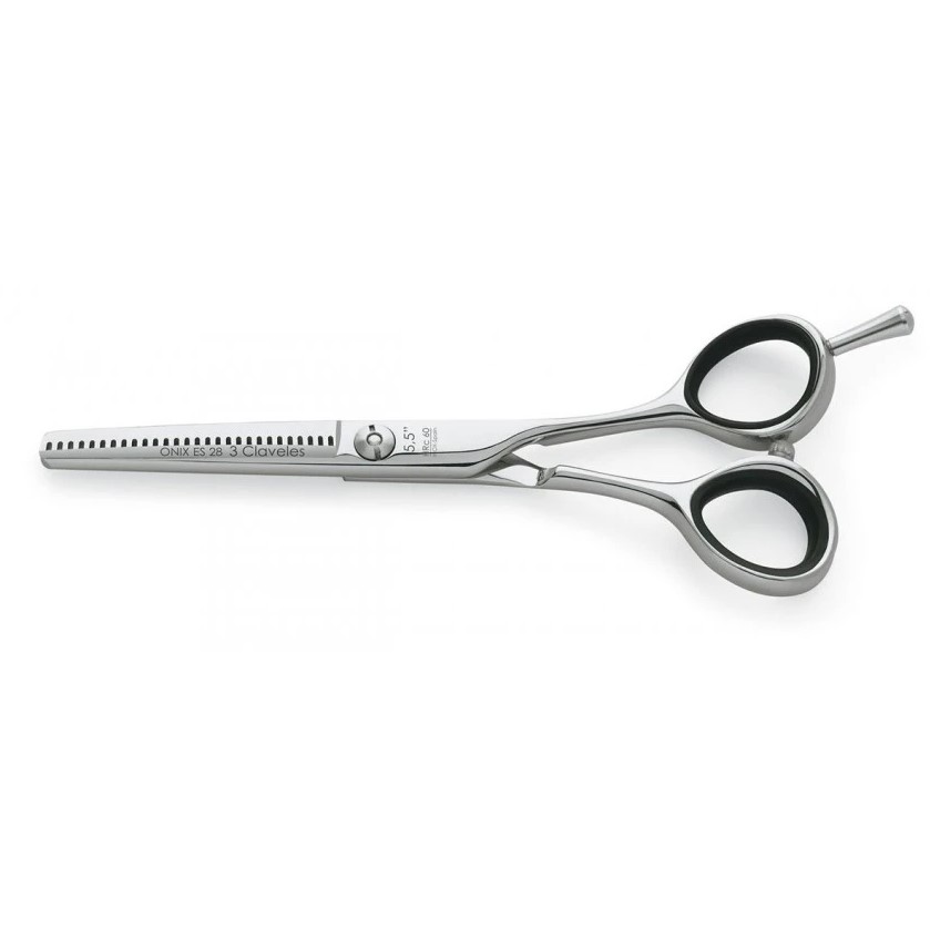 Tijera de peluqueria Onix ES28 5.5" con filo navaja 3 Claveles