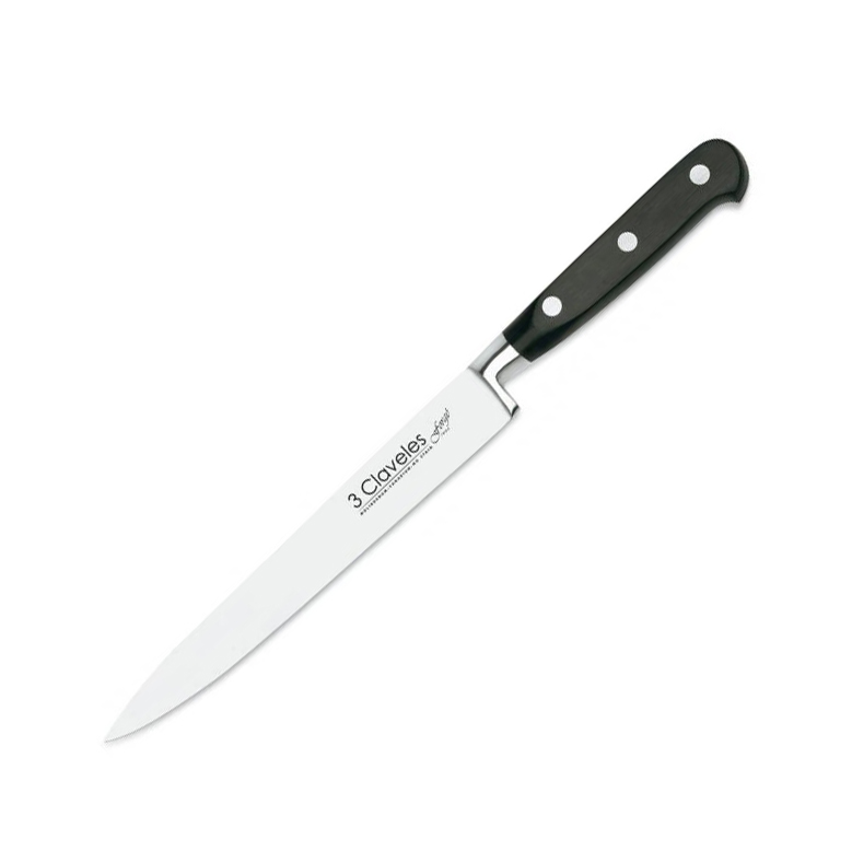 Cuchillo fileteador 3 Claveles forgé con hoja de 19 cm y mango de...