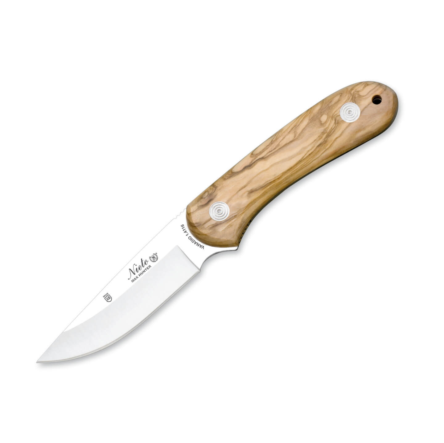 Cuchillo de caza Nieto Max Hunter con mango de madera de olivo y ...