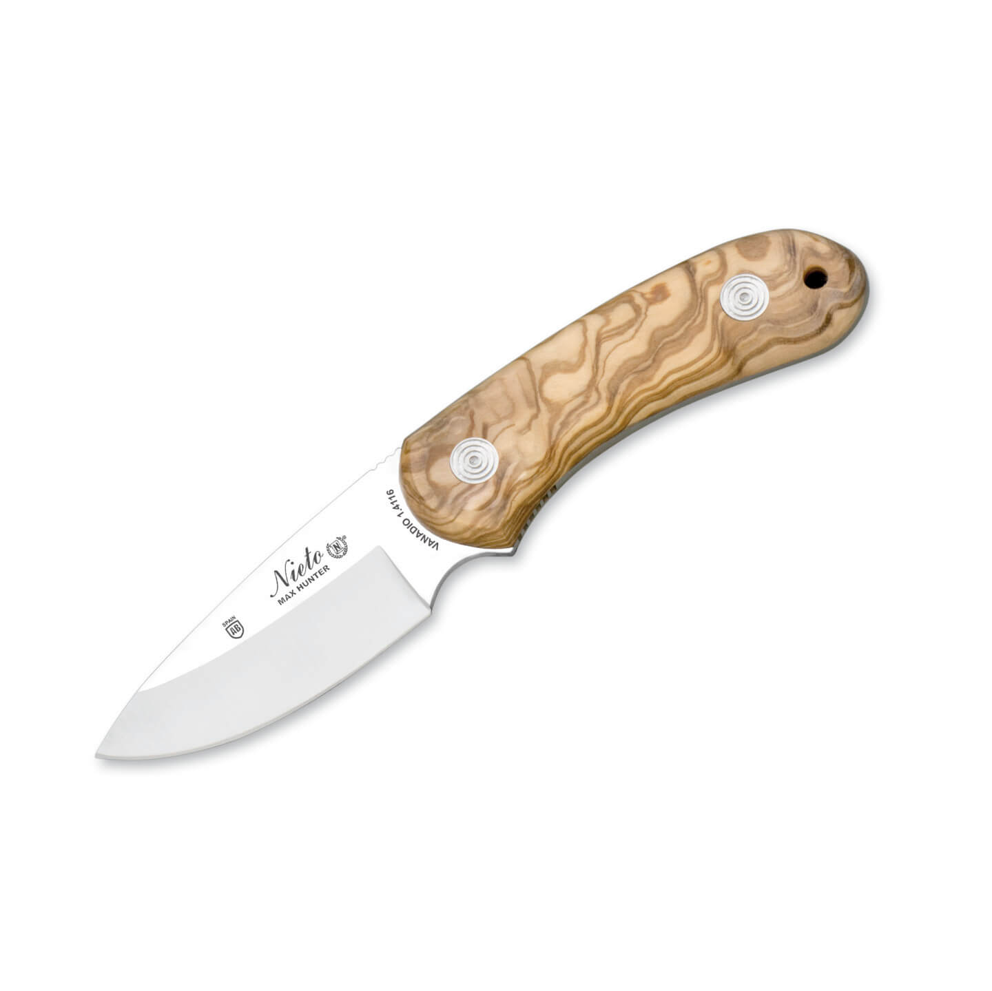 Cuchillo de caza Nieto Max Hunter con mango de madera de olivo y ...