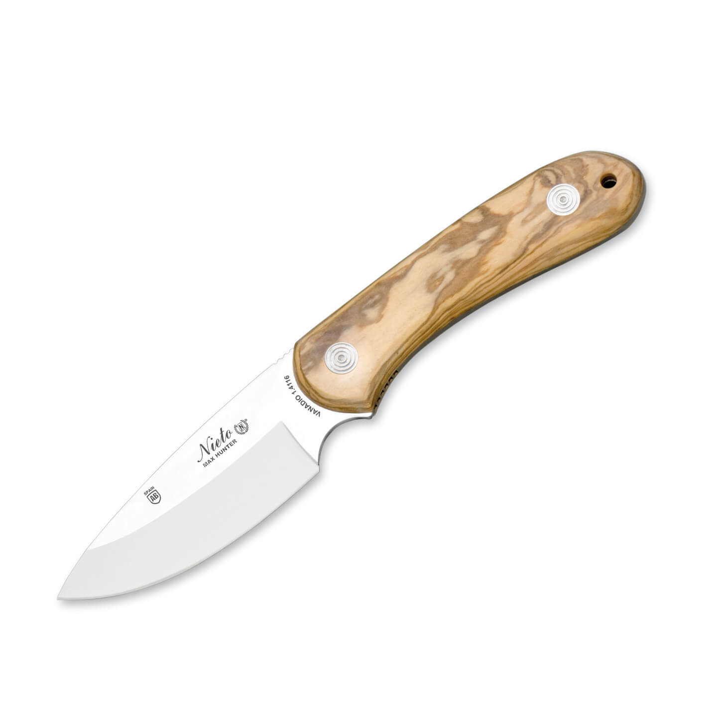 Cuchillo de caza Nieto Max Hunter con mango de madera de olivo y ...