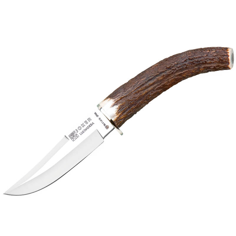 Cuchillo de caza Joker Luchadera con mango de asta de ciervo y ho...