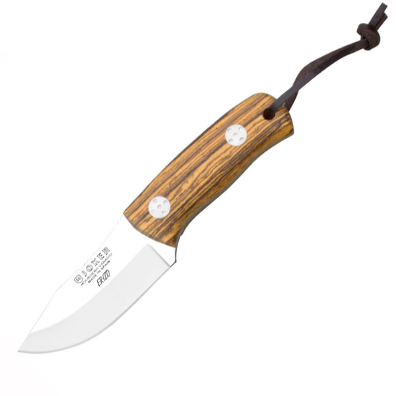 Cuchillo bushcraft Joker Erizo con mango de madera de bocote