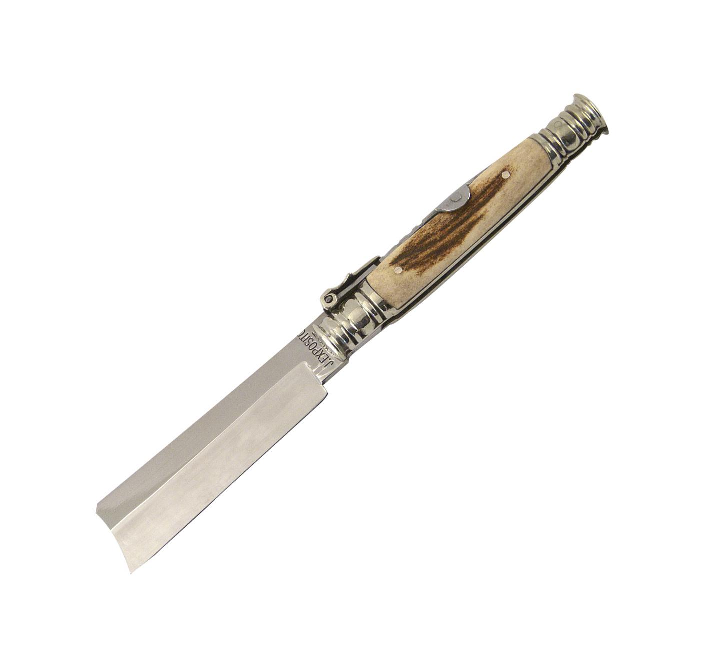 Faca feita à mão com cabo de chifre de veado e lâmina de 7,5 cm c...