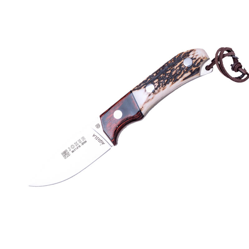 Cuchillo deportivo Joker Águila con mango de asta de ciervo y vir...