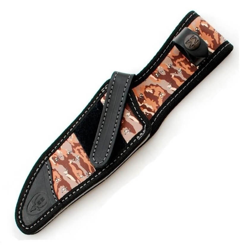 Cuchillo táctico Muela Typhoon 15Des con mango de camuflaje desierto y hoja satinada de 15 cm